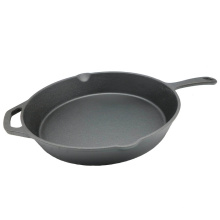 Cast Iron Round Skillet with Helper Handle